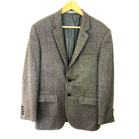 Indochino Men's Blazer Suit Jacket Size 41 Brown Wool Single-Breasted 2 Button - Picture 1 of 16